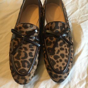 leopard print loafers